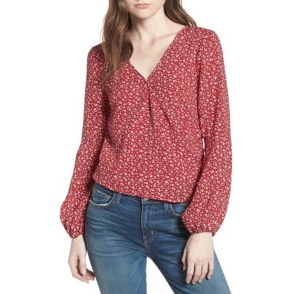 surplice wrap blouse